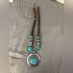 Bohemian Turquoise and Silver Necklace